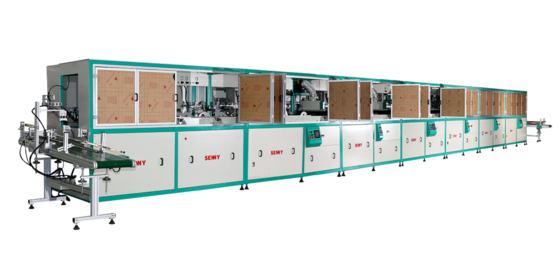 Máquina de Serigrafia Totalmente Automática de 1-12 Cores para Tambores Plásticos de 5-30 Litros com Sistema de Cura UV
