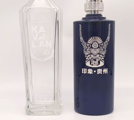 Máquina de Serigrafia Totalmente Automática 2400pcs/Hr Para Recipientes de Garrafas de Vidro Altura 50-350mm Baixo Investimento Inicial