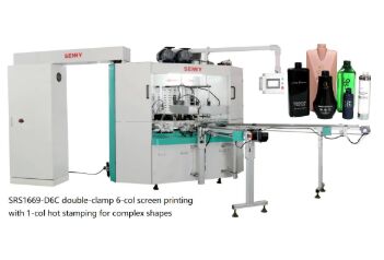 6 Estações 25 peças/Min Máquina de Serigrafia Multicolorida ISO para Tampas