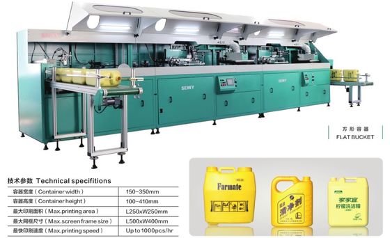 220VAC 1200pcs/Hr Máquina de impressão de tela plana semiautomática