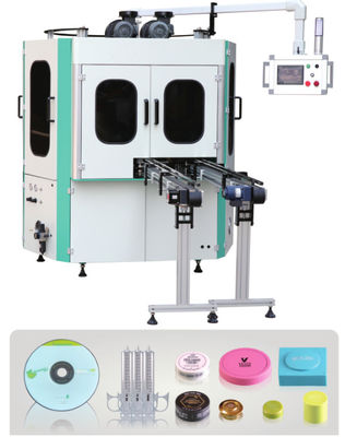 2 estação 50pcs/Min Automatic Screen Printing Equipment 100x100mm para o tampão