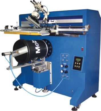 Máquina de serigrafia semiautomática para baldes cilíndricos