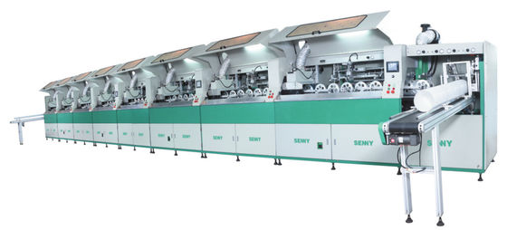 8 máquina de impressão totalmente automático 600x250mm da tela das estações 2000pcs/Hr