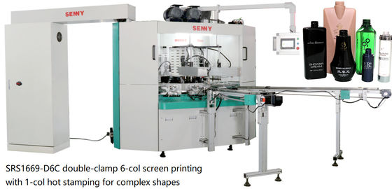 6 ISO da estação 25pcs/Min Multicolor Screen Printing Machine para o tampão
