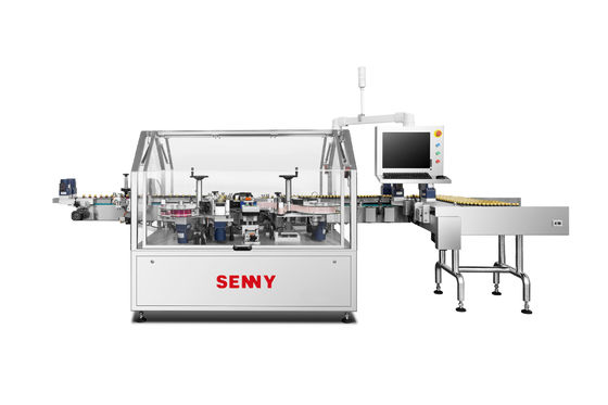 750pcs/min três pontos que posicionam a máquina de etiquetas da garrafa redonda