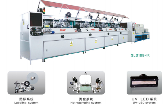 Estrutura combinada modular Impressora de tela automática Servo-driven UV curing