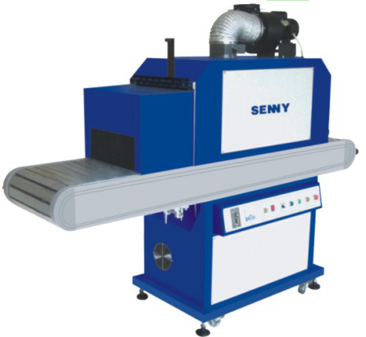 Máquina de cura UV UV200RF para recipientes de plástico com correia de aço inoxidável