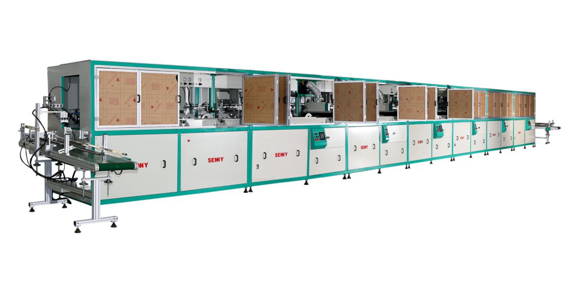 1-8 Máquina de serigrafia totalmente automática de cores para balde redondo de plástico 18pcs/min