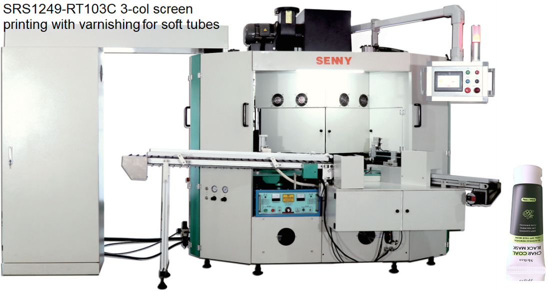 Máquina de Serigrafia Automática de Tubos de 4 Estações 50pcs/Min 6bar