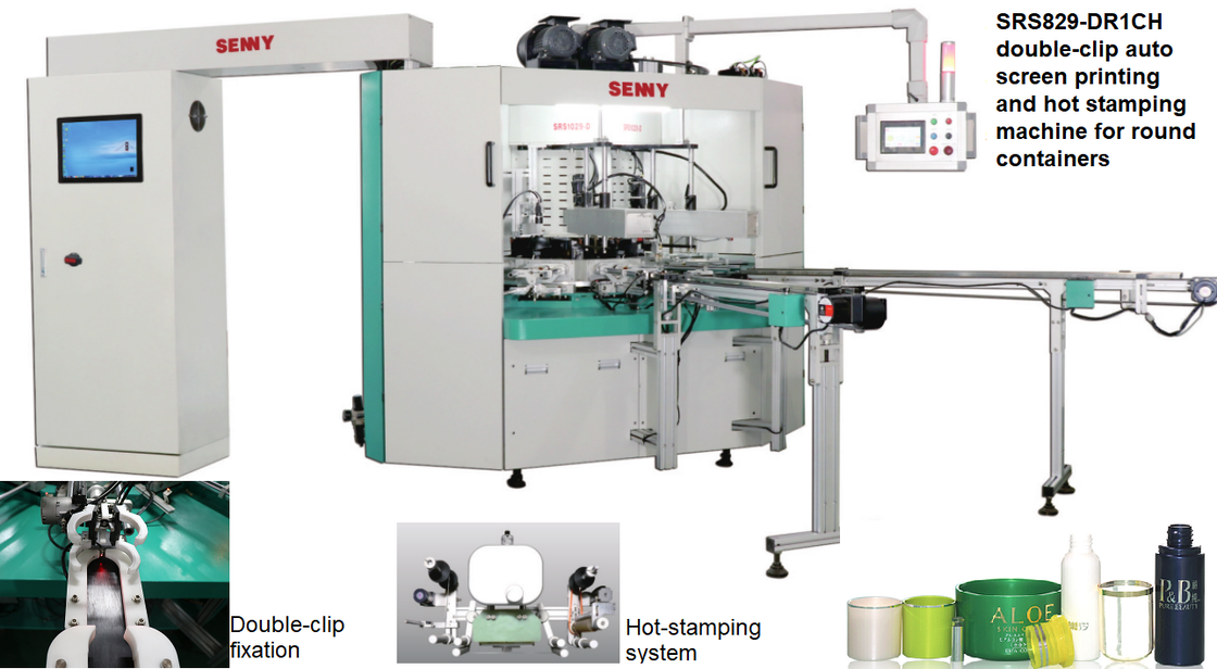 Máquina de impressão automática de mini-contentores CNC com funções de registo visual