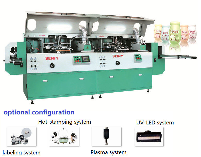 5000pcs/Hr Máquina de impressão de tela automática de cilindro multicolor 250x200mm Produto