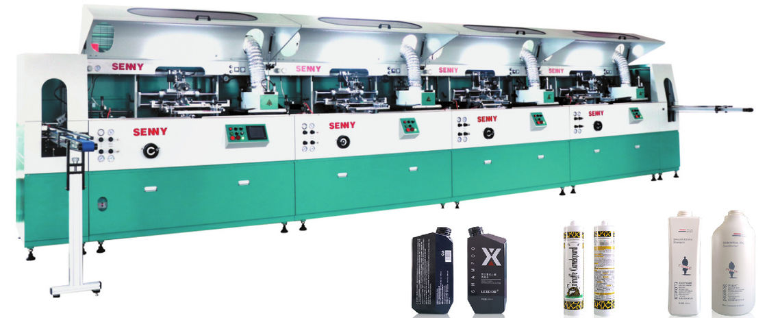 Máquina de impressão da tela da cor do OEM 6000pcs/Hr 8 para o recipiente