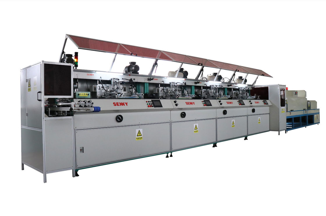 4 máquina de impressão multicolorido 350x250mm da tela da estação 2400pcs/Hr da cor 4