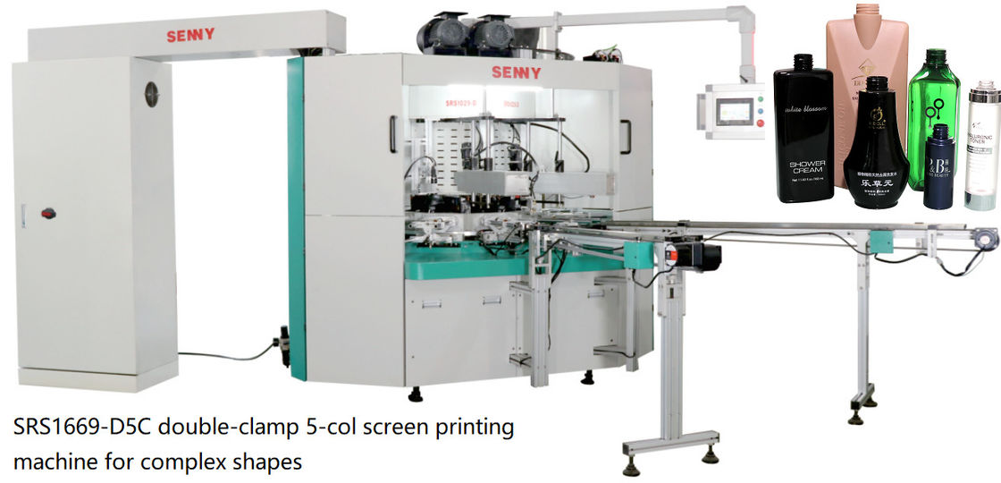 máquina de impressão multicolorido da tela de 1800pcs/Hr 6bar para a garrafa redonda