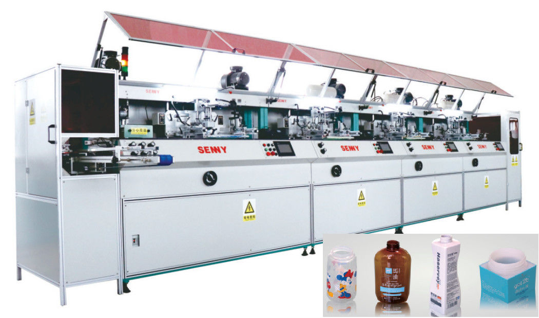 máquina de impressão de 300*250mm 100pcs/Min Fully Automatic Silk Screen multicolorido